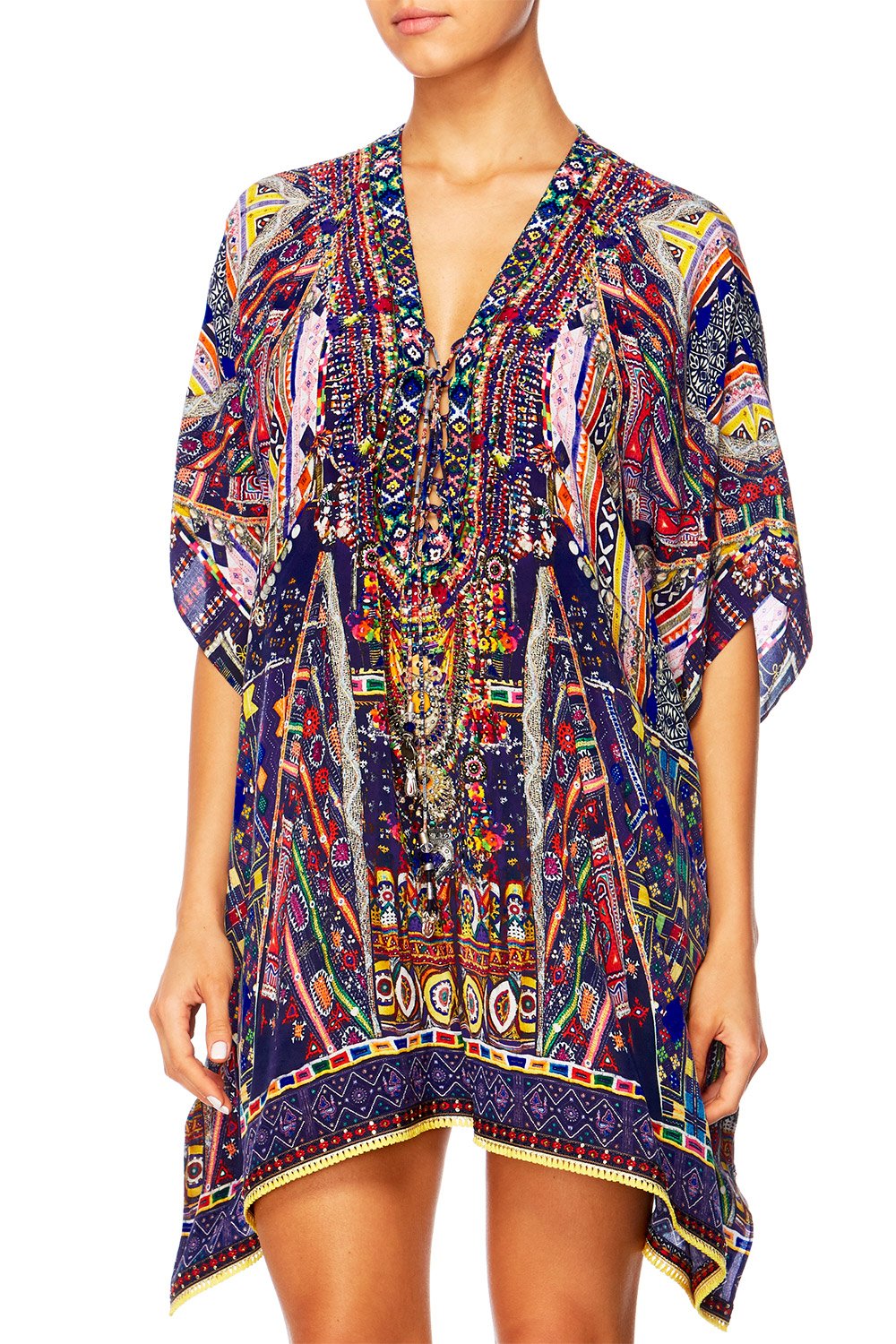 WHERE YOULL FIND ME SHORT LACE UP KAFTAN