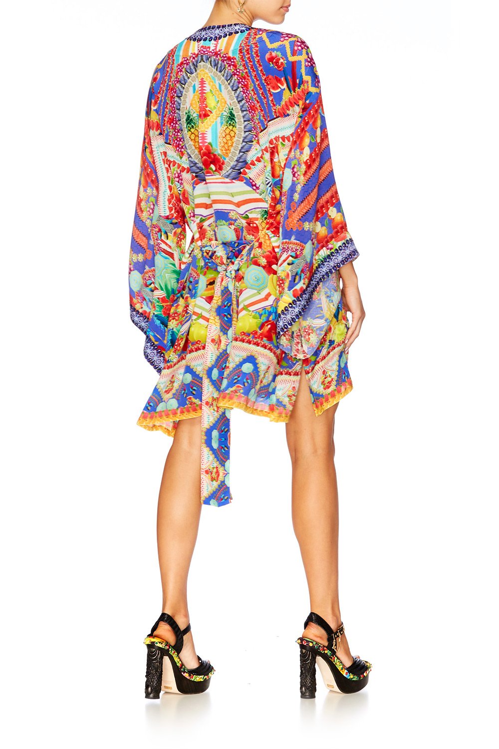 RIO RIOT KIMONO WITH TIE BELT