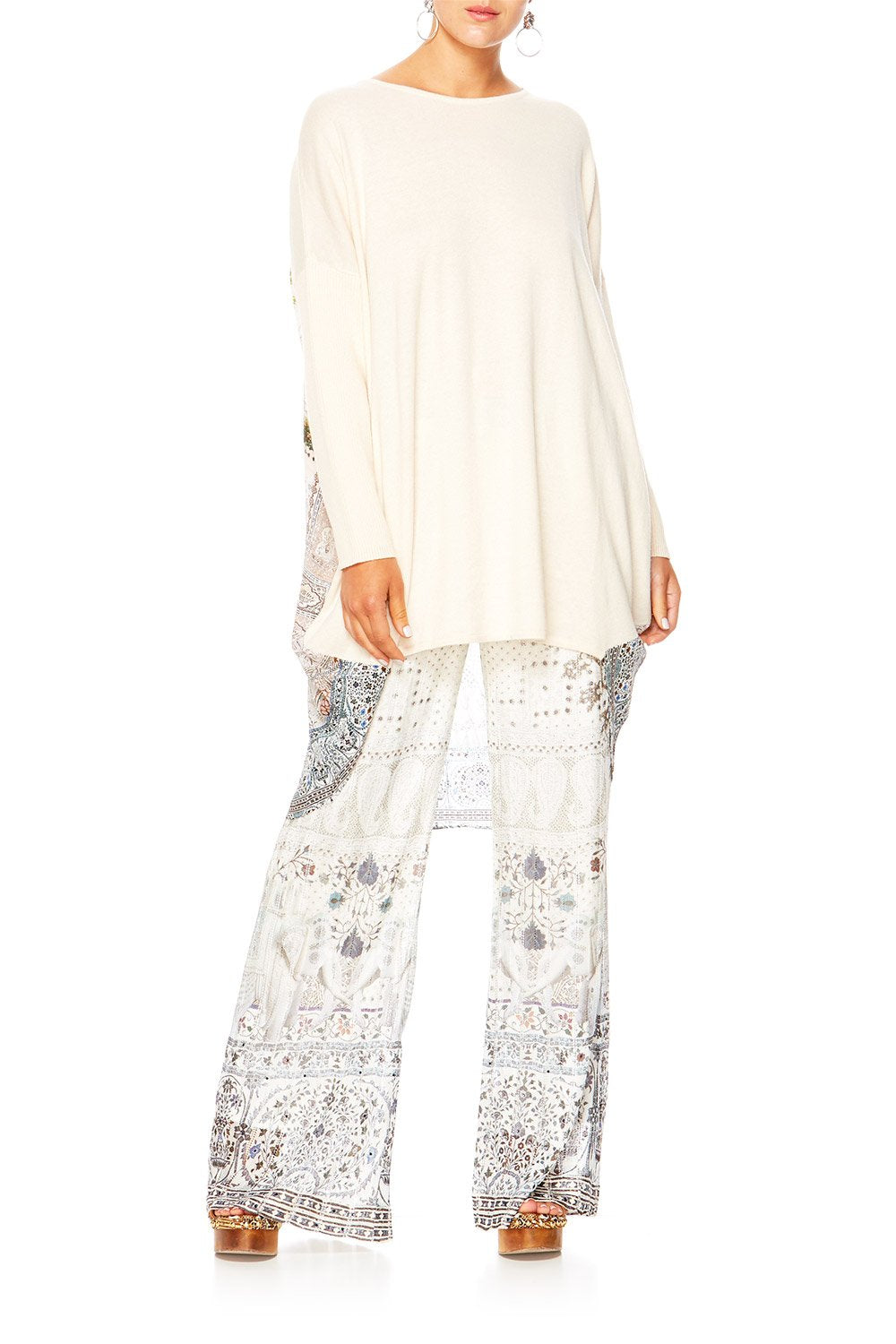 BREAKFAST WITH SILVIA LONG SLEEVE JUMPER W PRINTED BACK