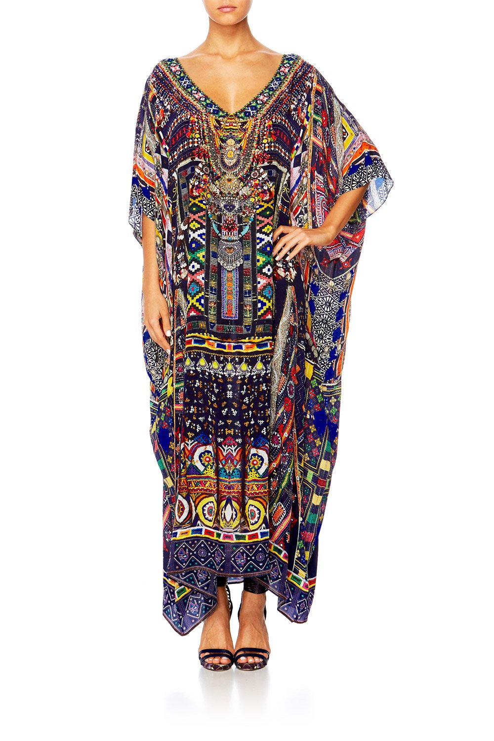 WHERE YOULL FIND ME V-NECK KAFTAN
