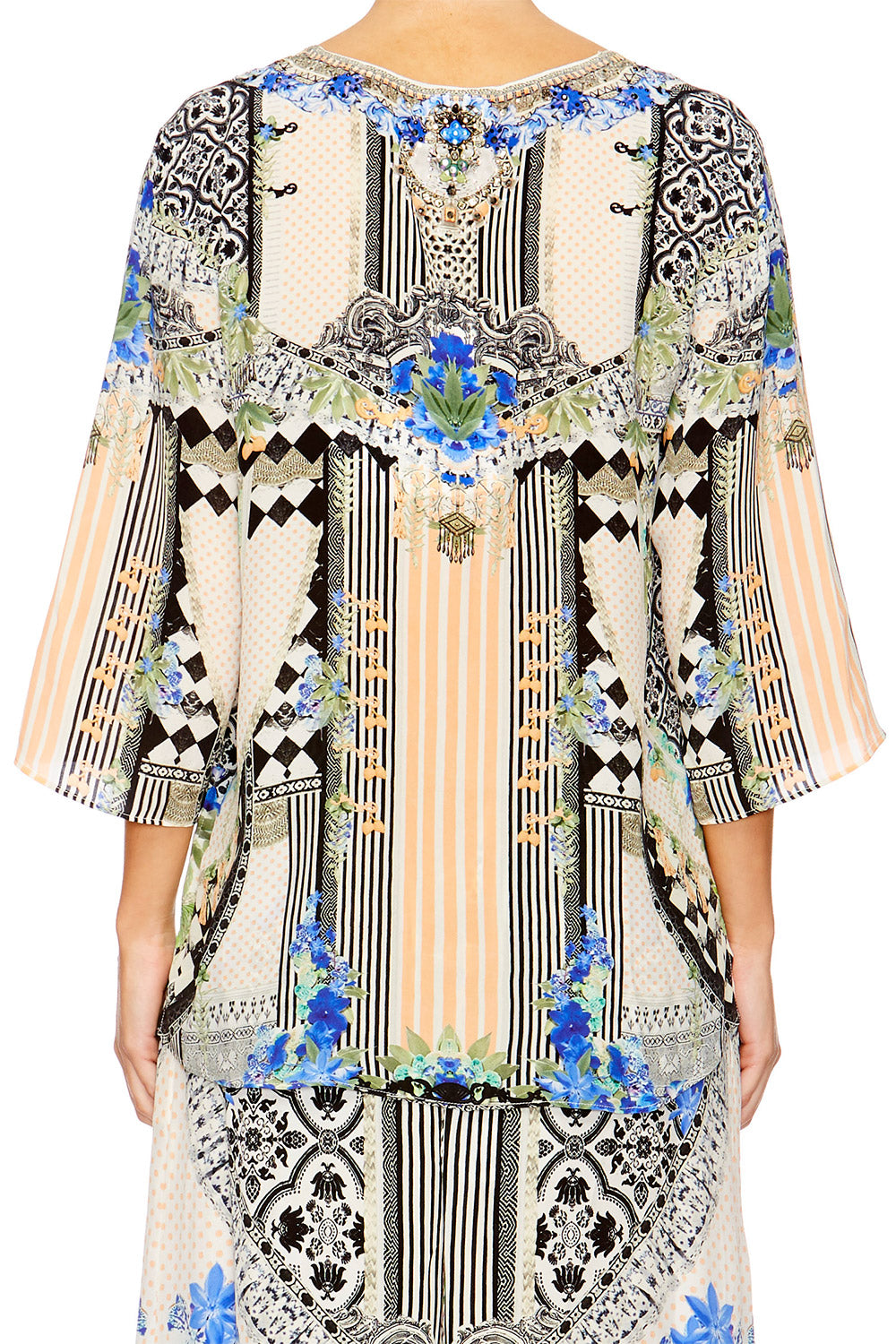 SALVADOR SECRETS V NECK OVERSIZED BLOUSE