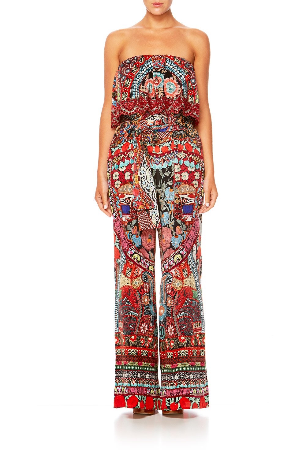 QUEEN ALIKA STRAPLESS JUMPSUIT W FRILL