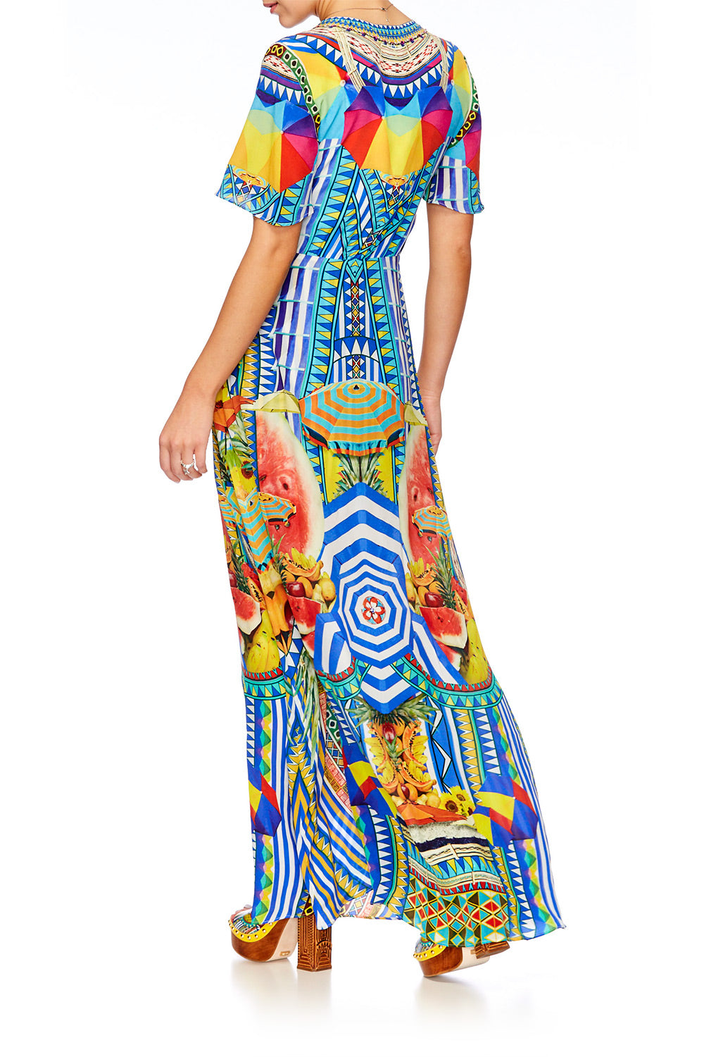 BOOK A SHADE TIE FRONT MAXI DRESS