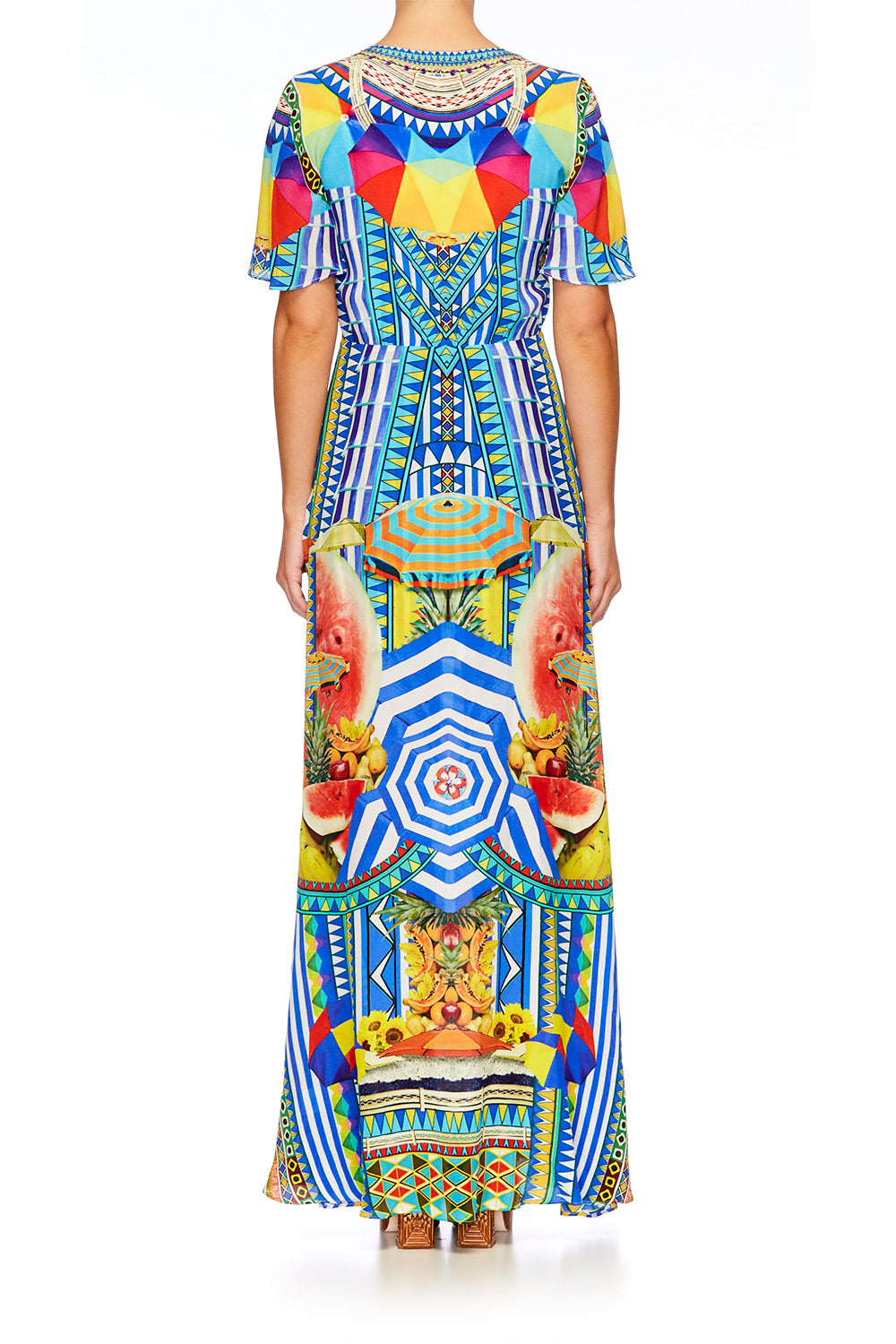 BOOK A SHADE TIE FRONT MAXI DRESS