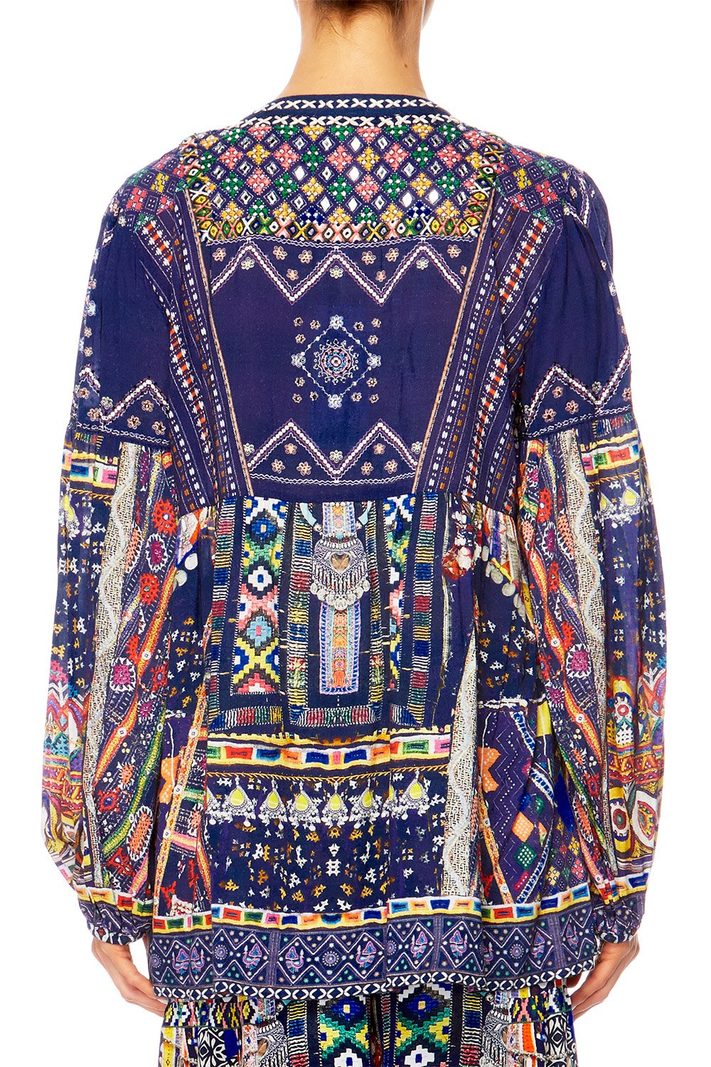 WHERE YOULL FIND ME LONGLINE PEASANT TOP