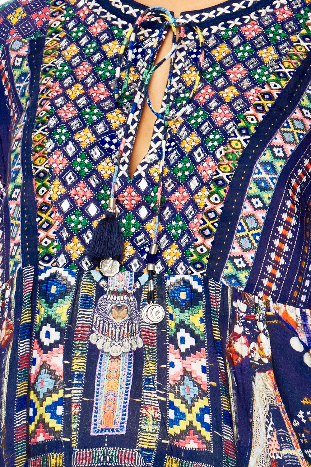 WHERE YOULL FIND ME LONGLINE PEASANT TOP