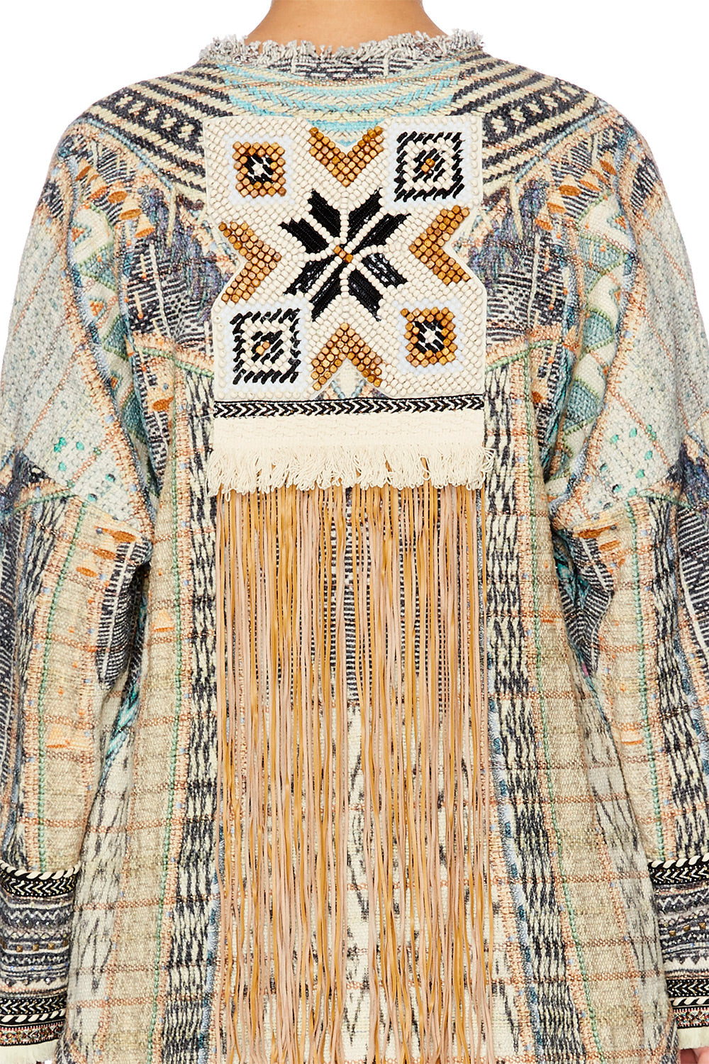 WEAVE ON LONG RELAXED COAT