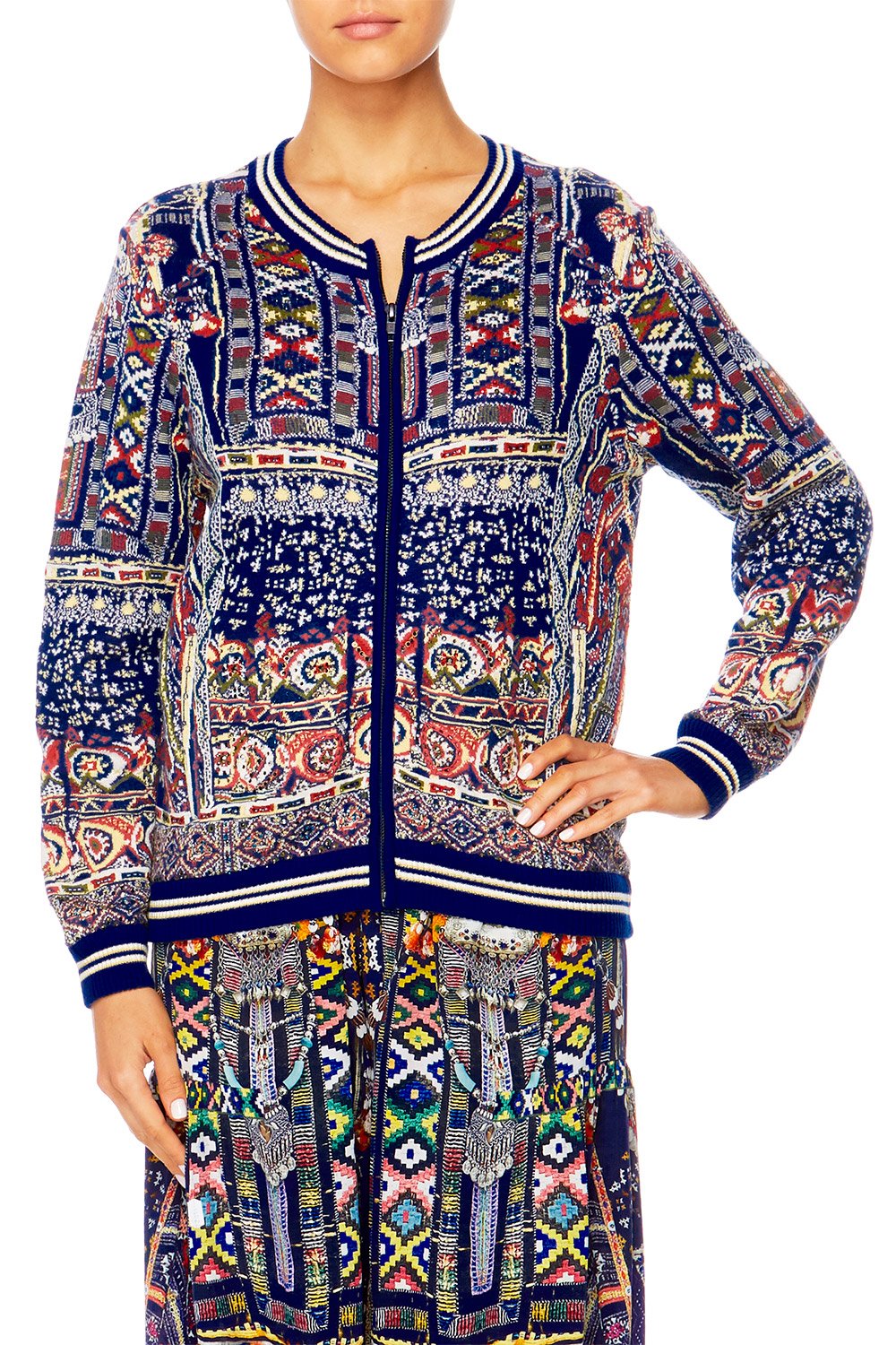 WHERE YOULL FIND ME JACQUARD BOMBER