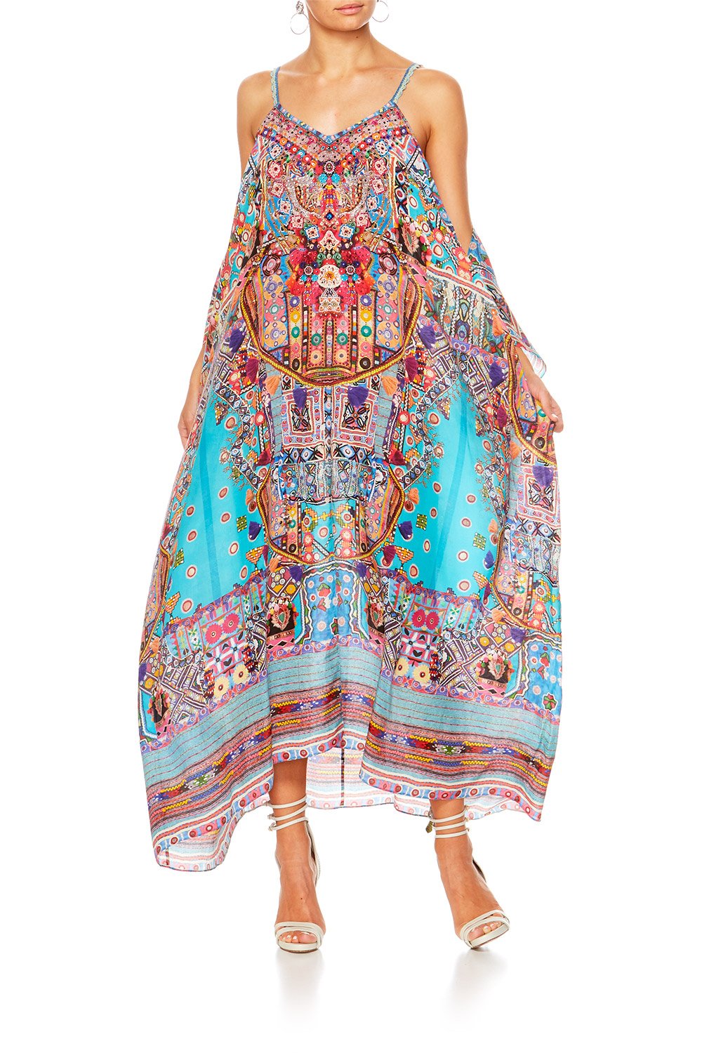 CANVAS OF COLOUR SHOESTRING STRAP KAFTAN