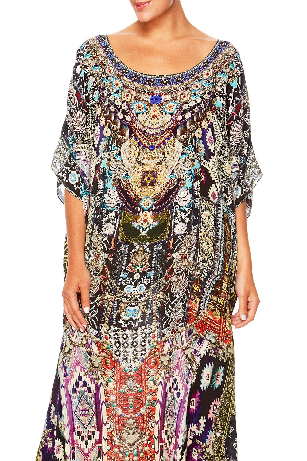 CAMILLA JAGGIS KINGDOM ROUND NECK KAFTAN