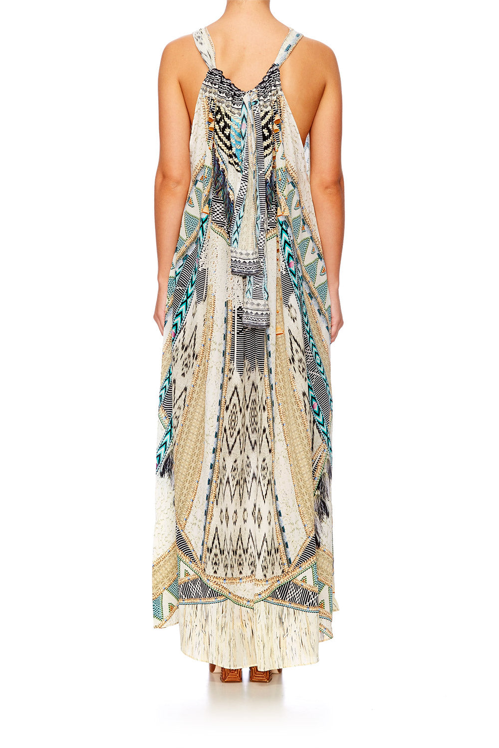 WEAVE ON DRAWSTRING DRESS