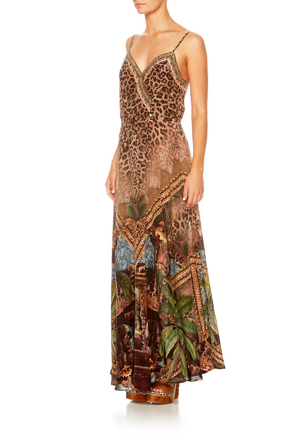 THE GYPSY LOUNGE CROSS OVERLAY HALTER DRESS