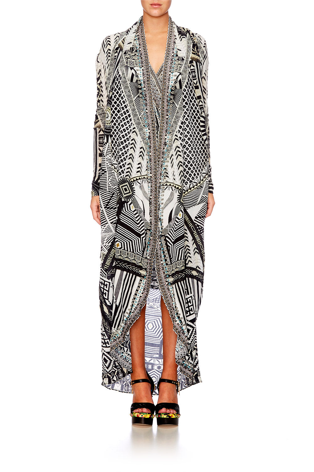 HANGING AROUND LONG CASUAL JACKET W POCKETS