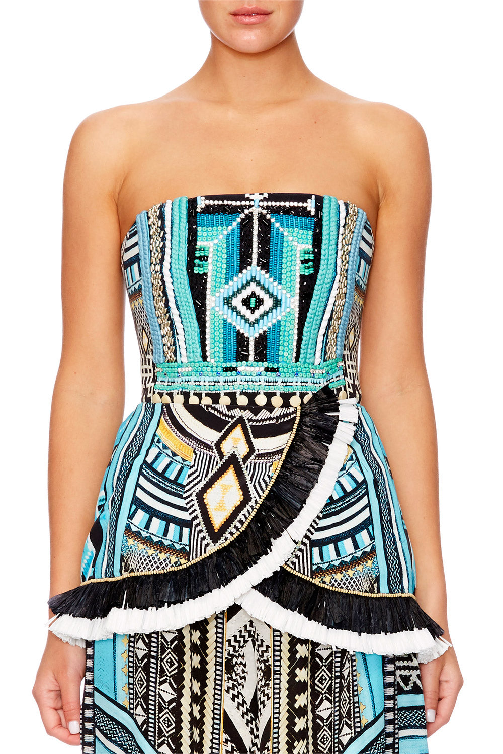 RUNAWAY READY CROSS OVER PEPLUM TOP