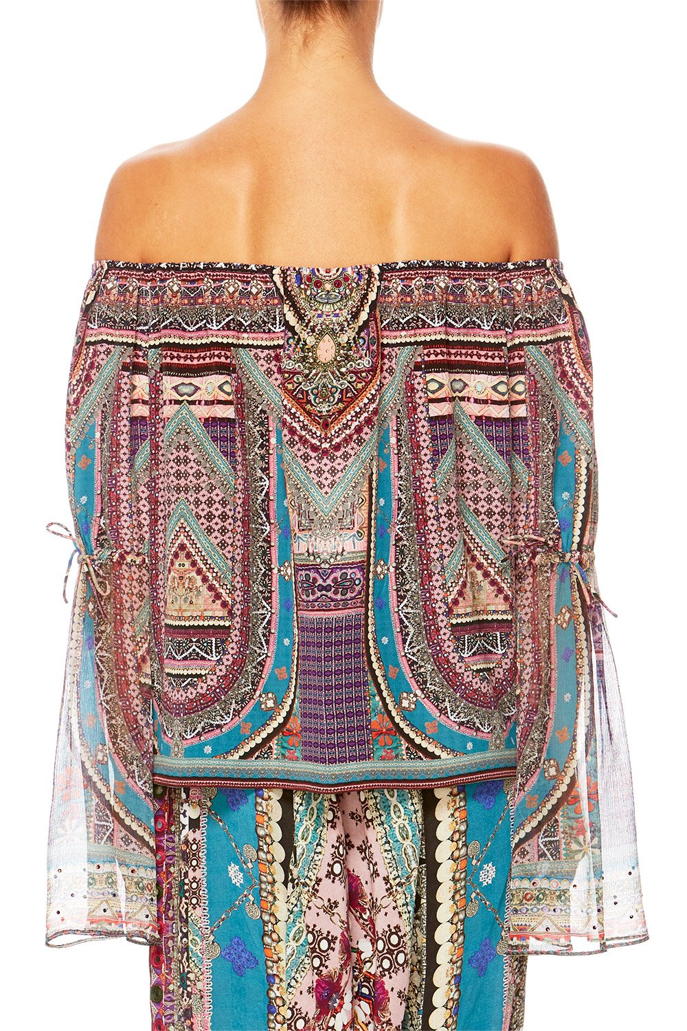 TIMES WE SHARE DROP SHOULDER BELLE SLEEVE TOP