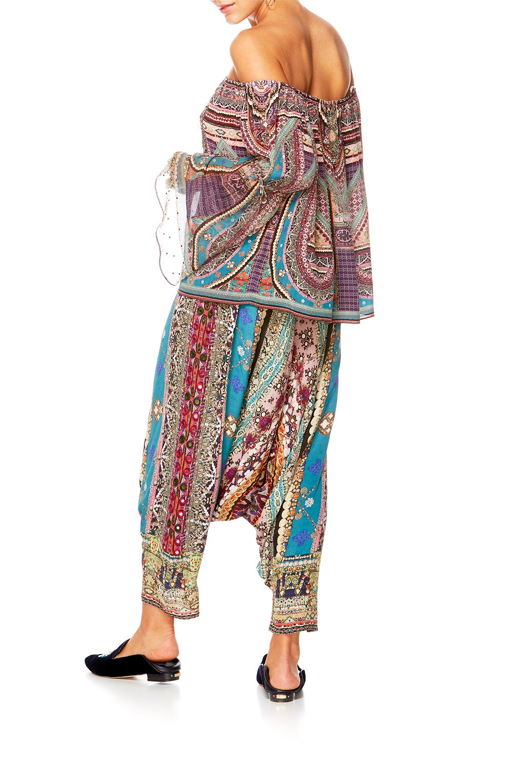 TIMES WE SHARE DROP SHOULDER BELLE SLEEVE TOP