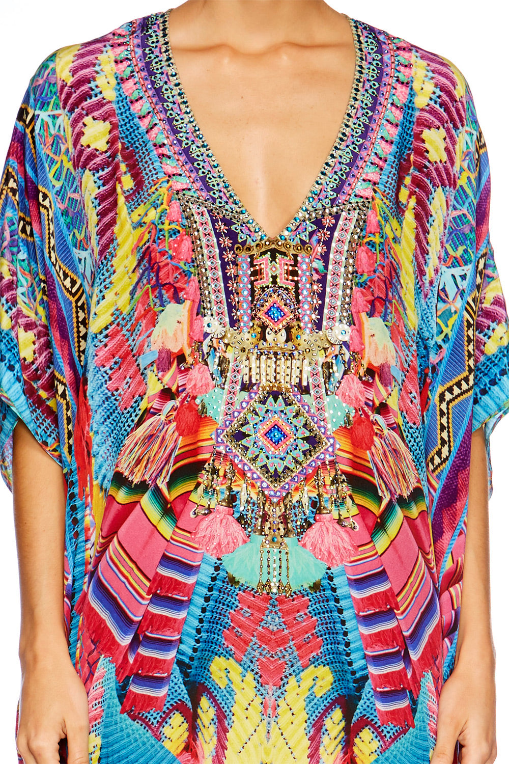 MS MOCHILLA RECTANGULAR V NECK KAFTAN