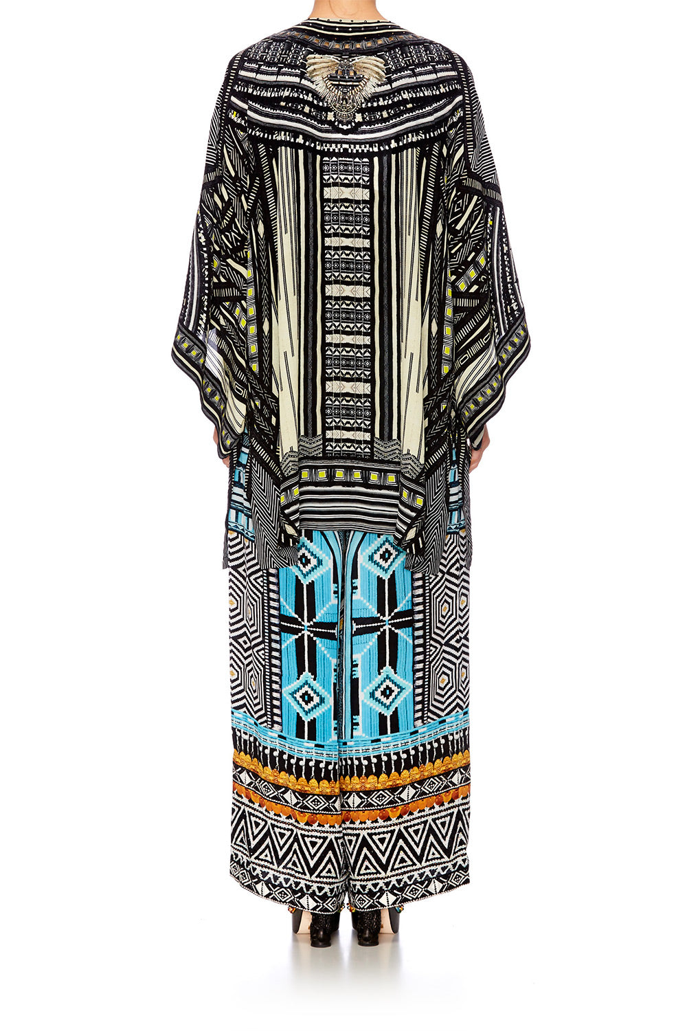 BETWEEN THE LINES KIMONO W TIE BELT