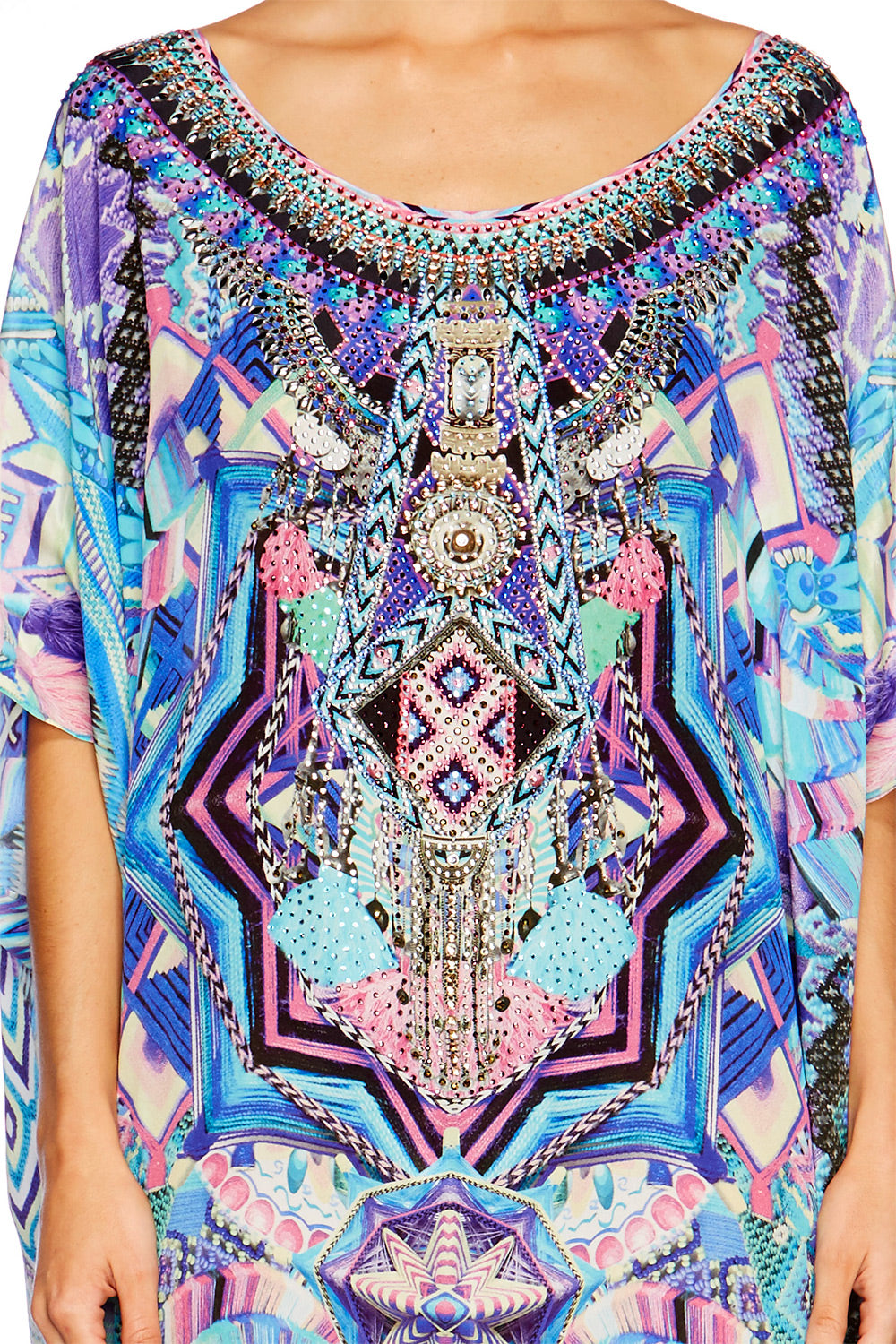 THREADS OF COSMOS ROUND NECK KAFTAN