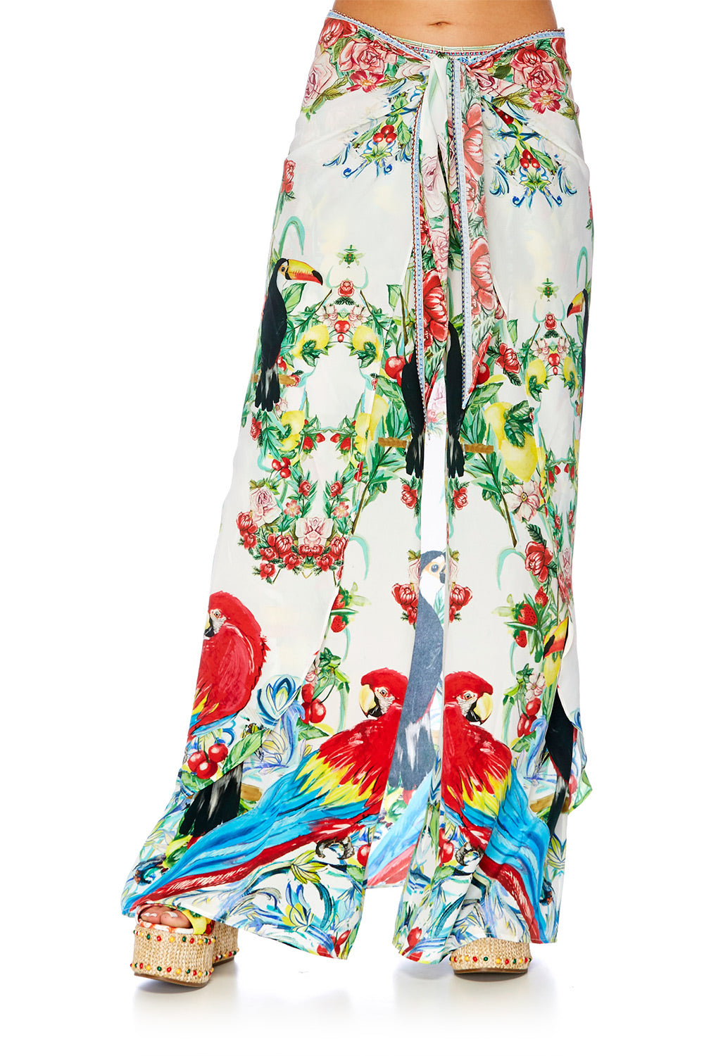 ONE FLEW OVER LOOSE TROUSER W TIE FRONT