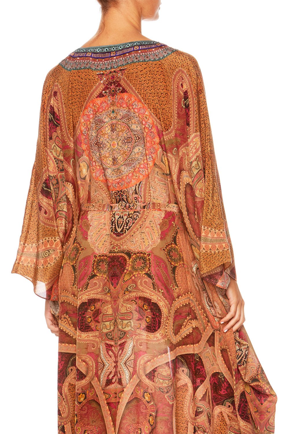 FAMILY GATHERING SPLIT LACE UP HEM KAFTAN