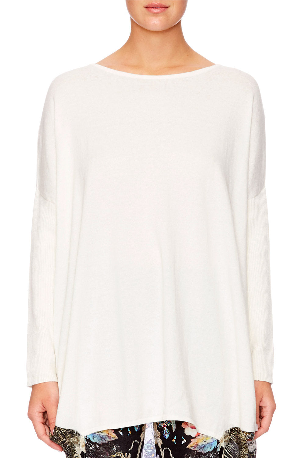 RAISE YOUR GLASS LONG SLEEVE JUMPER W PRINT BACK