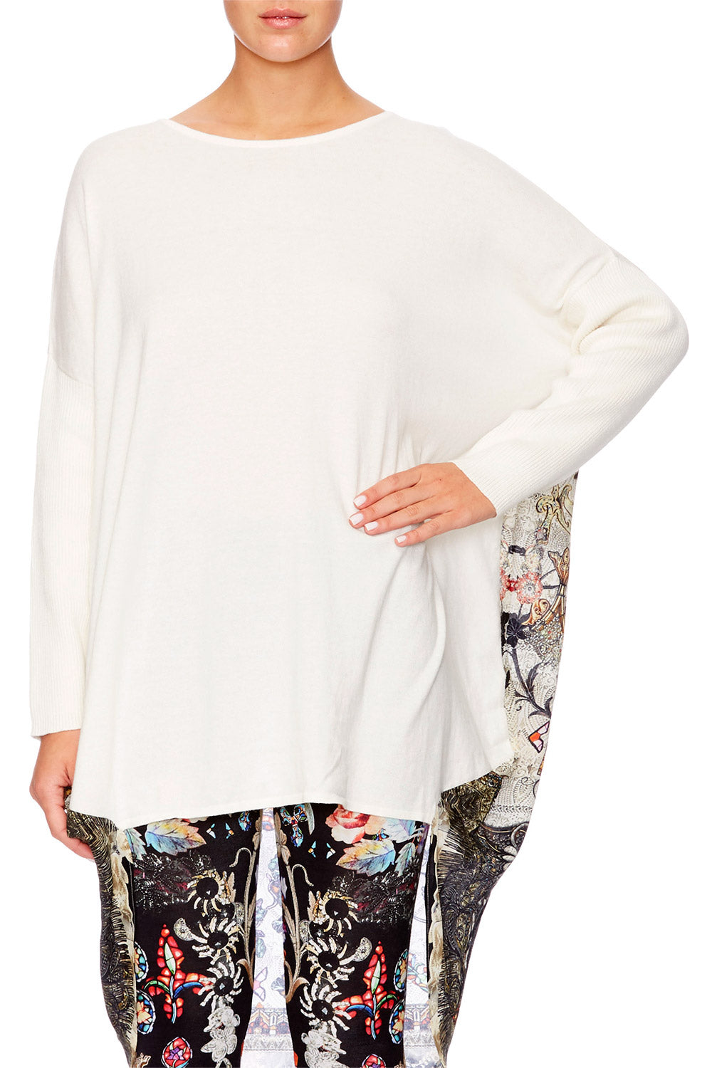 RAISE YOUR GLASS LONG SLEEVE JUMPER W PRINT BACK