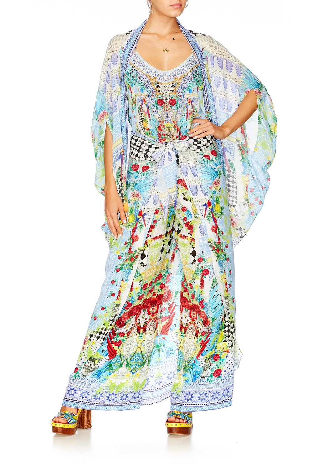 MASKING MADNESS OPEN FRONT CARDI CAPE