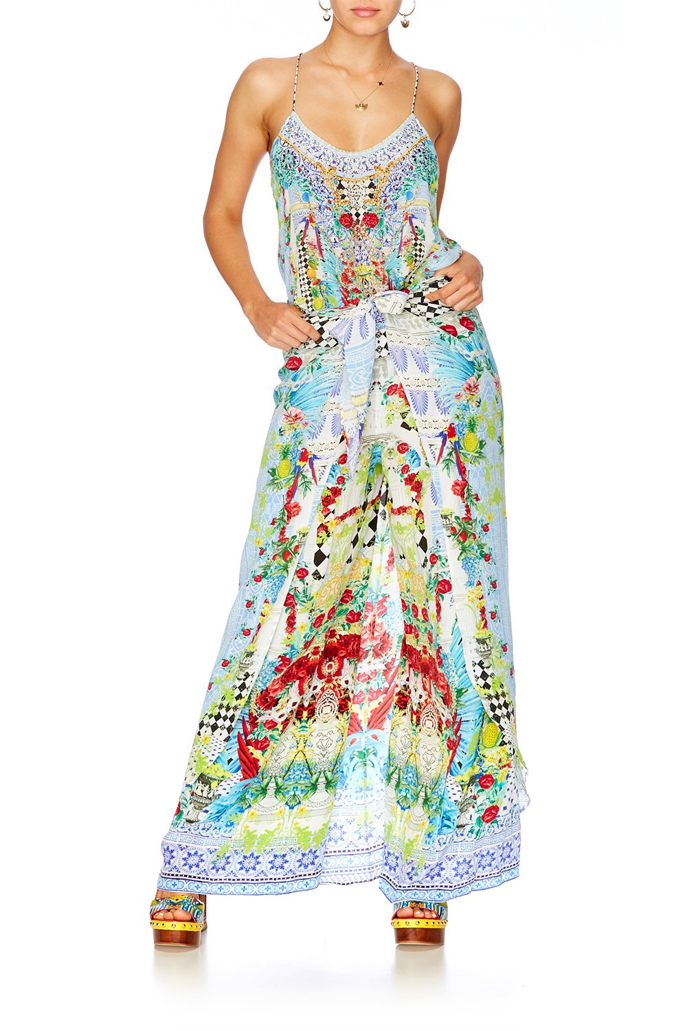 MASKING MADNESS T BACK SHOESTRING TOP