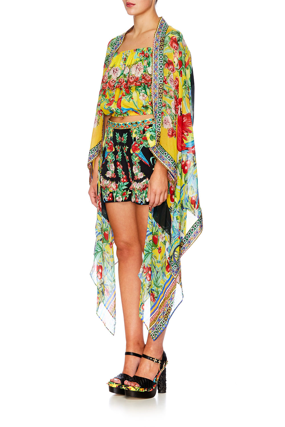 LOVE BIRDS LONG DRAPED ROBE