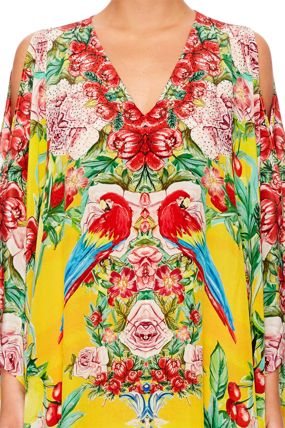 LOVE BIRDS SLIT FRONT & SLEEVE KAFTAN