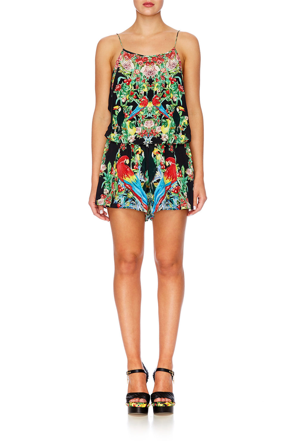 TOUCAN PLAY SHOESTRING STRAP PLAYSUIT