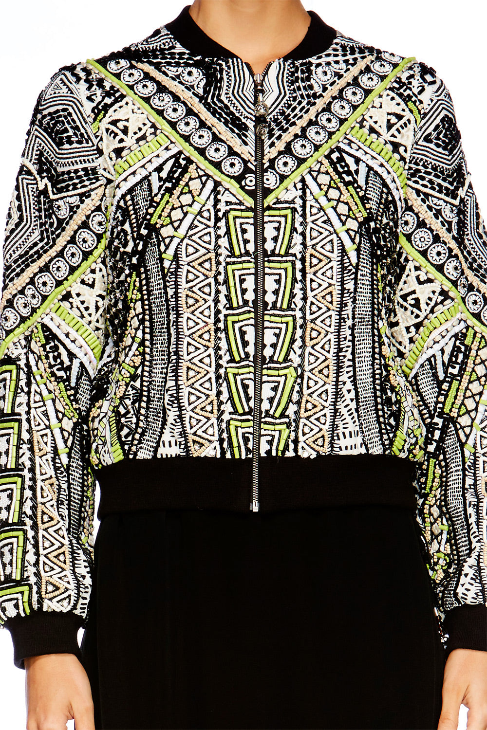 BELIEVE WEAVE BOMBER JACKET