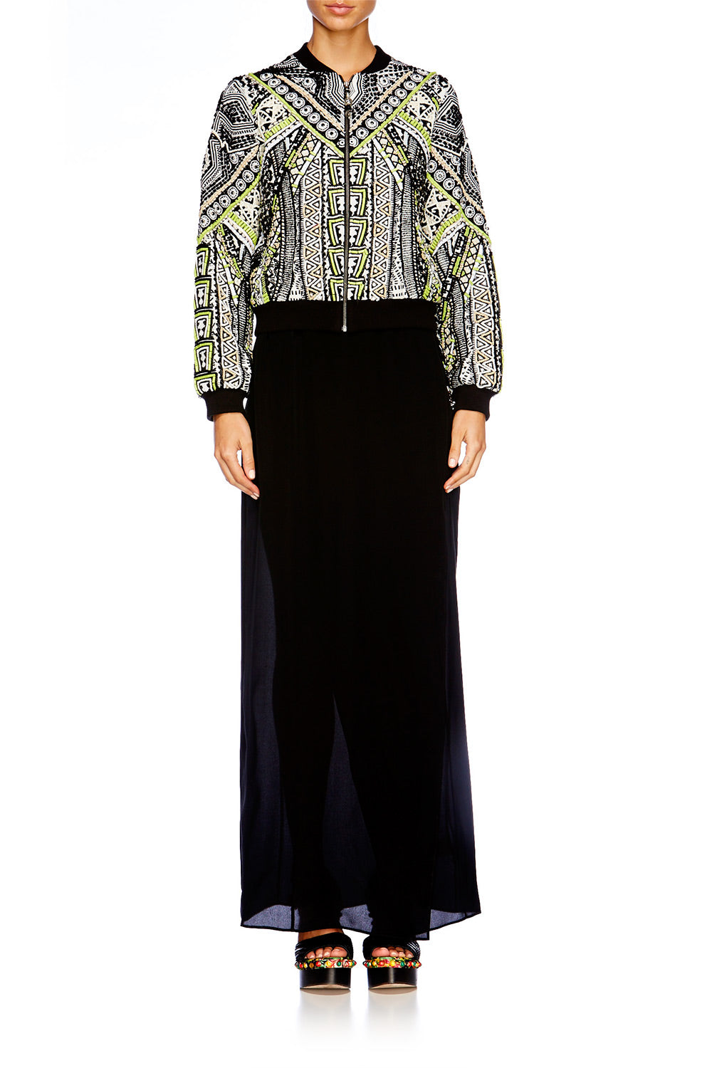 BELIEVE WEAVE BOMBER JACKET