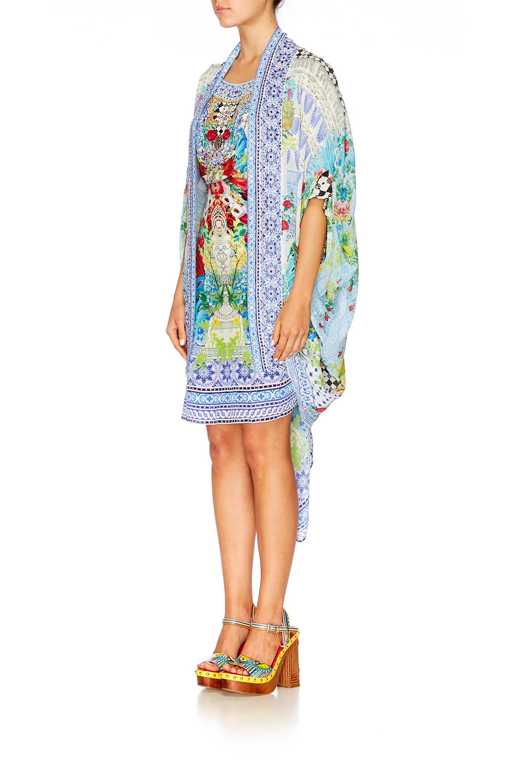 MASKING MADNESS OPEN FRONT CARDI CAPE