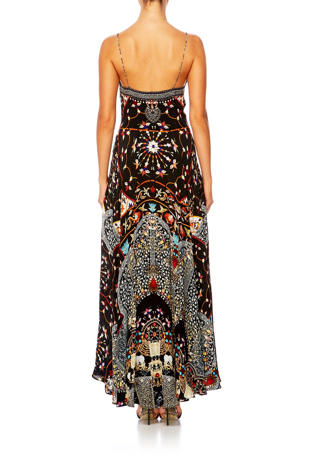 CHAMBER OF REFLECTIONS LONG DRESS W TIE FRONT