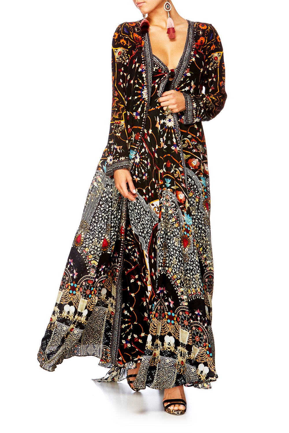 CHAMBER OF REFLECTIONS V-NECK OVERLAY WITH TIE WAIST