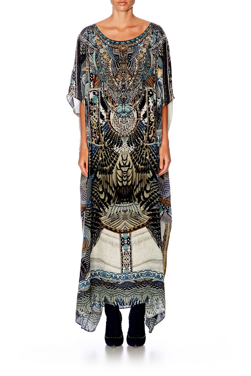 GIRL ON THE WING ROUND NECK KAFTAN