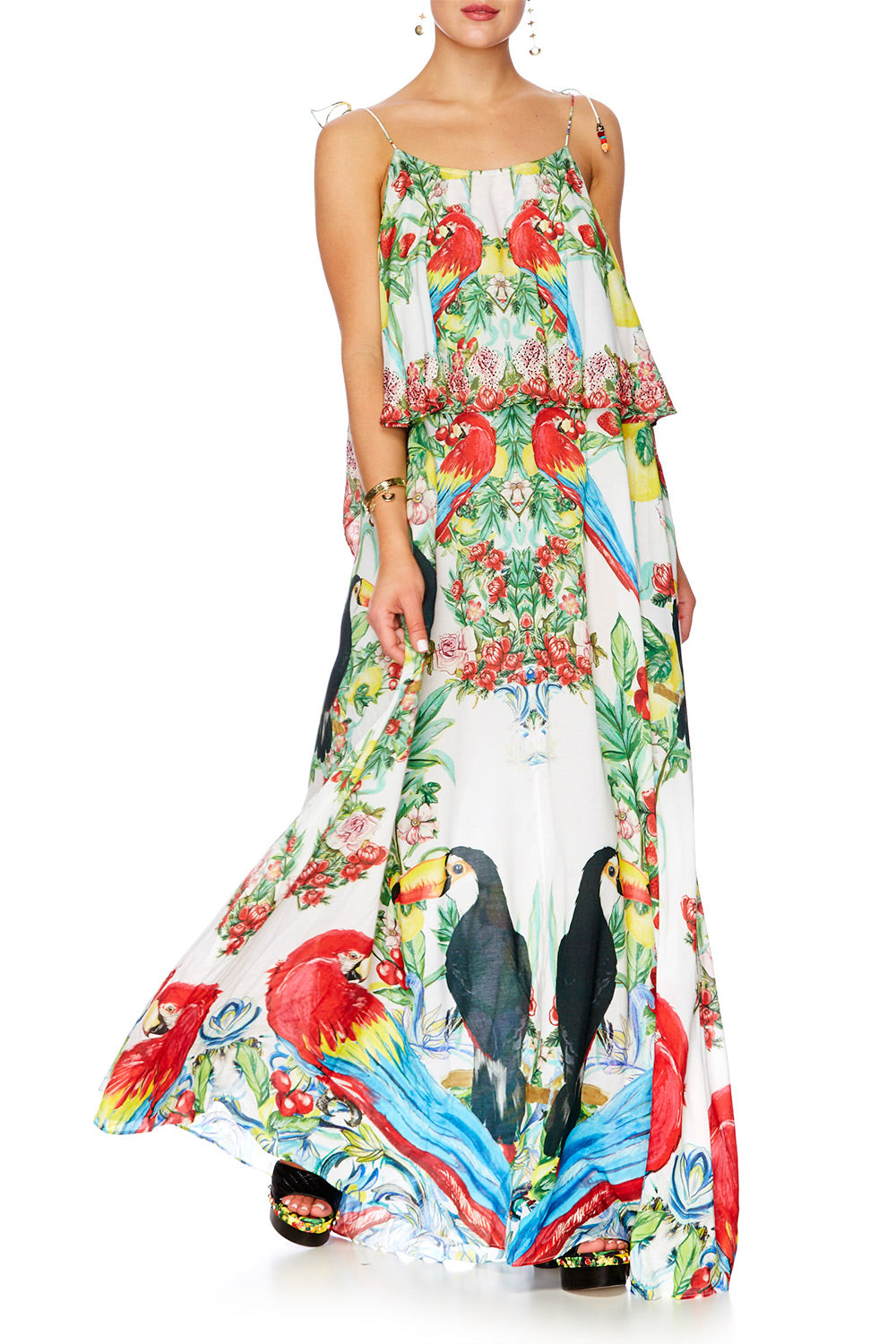 ONE FLEW OVER LONG DRESS W FRILL TOP