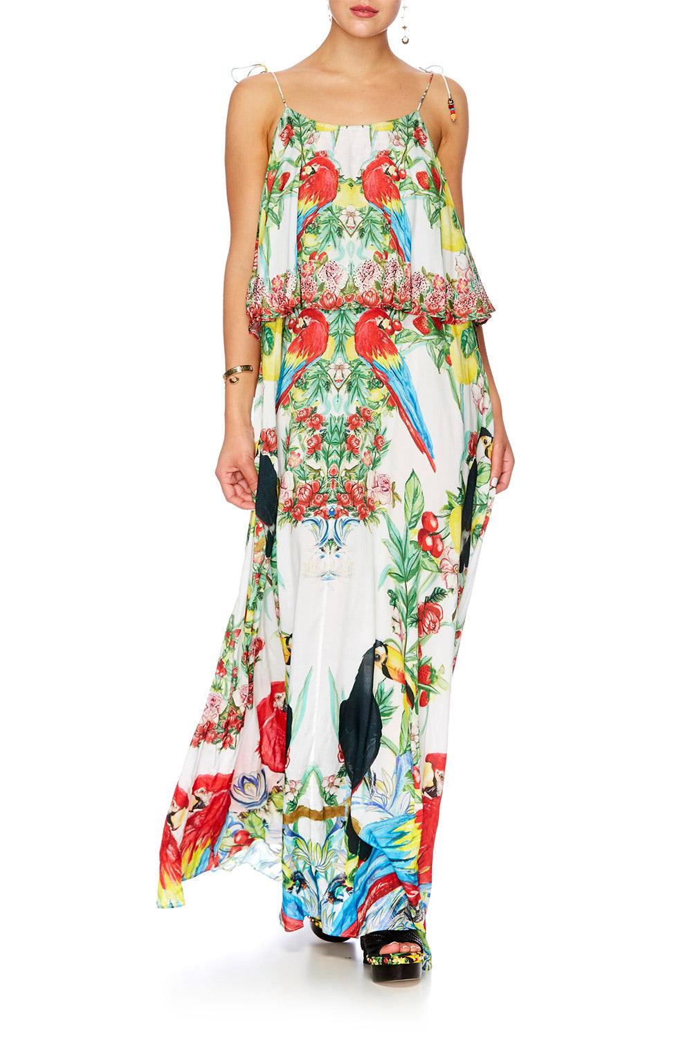 ONE FLEW OVER LONG DRESS W FRILL TOP