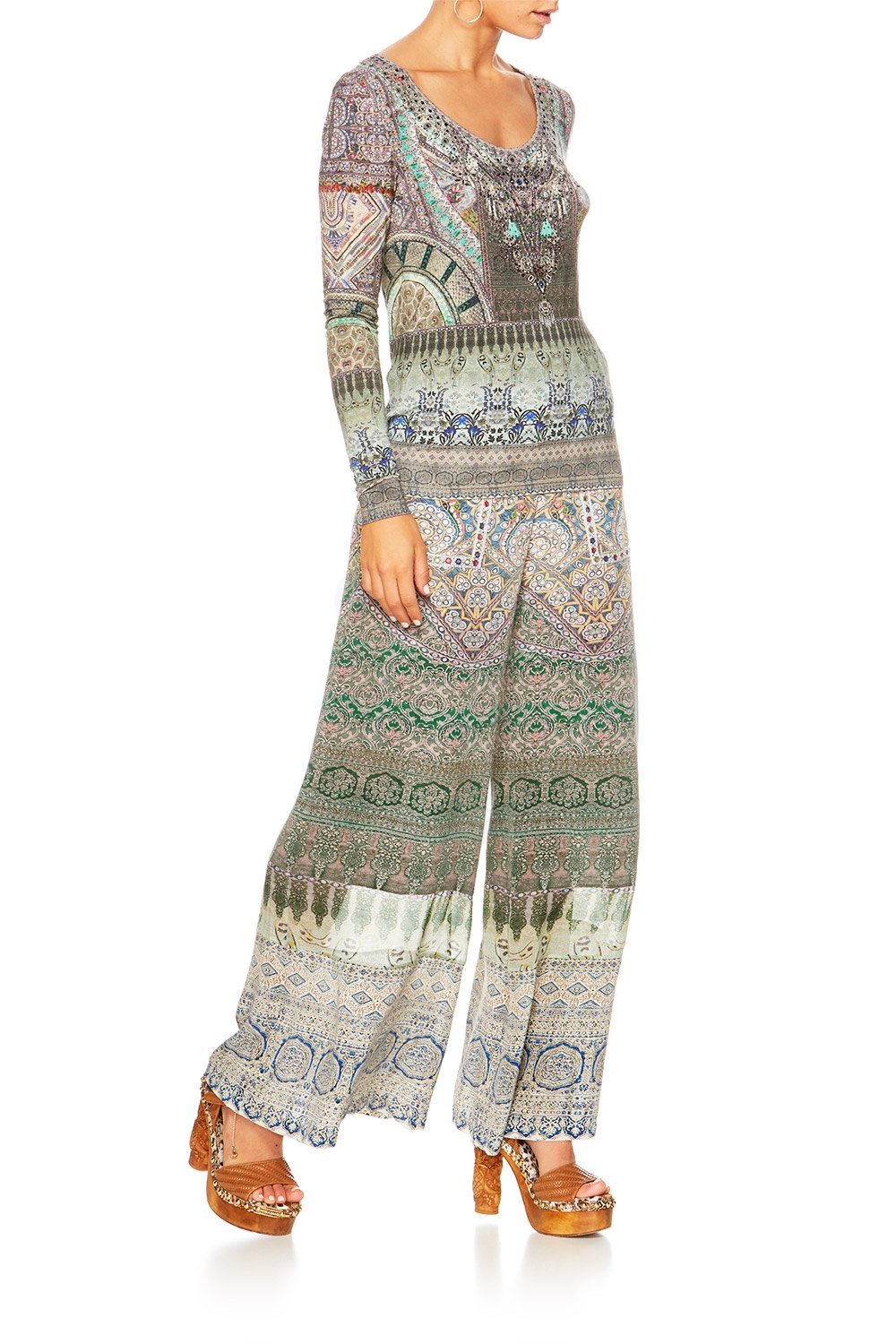 MAMAS HOME LONG SLEEVE FITTED TOP