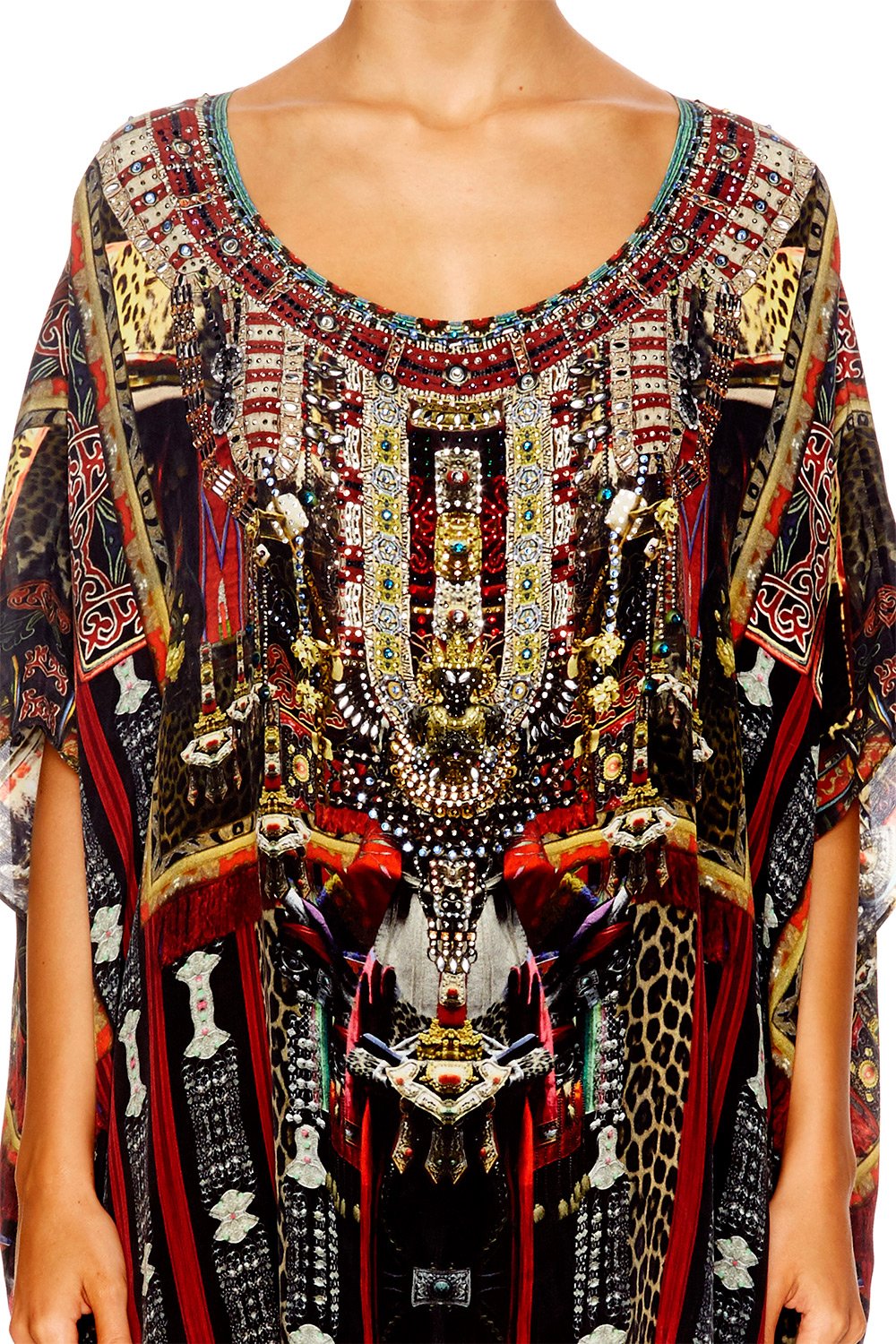 IN A DALAI DAZE SHORT ROUND NECK KAFTAN