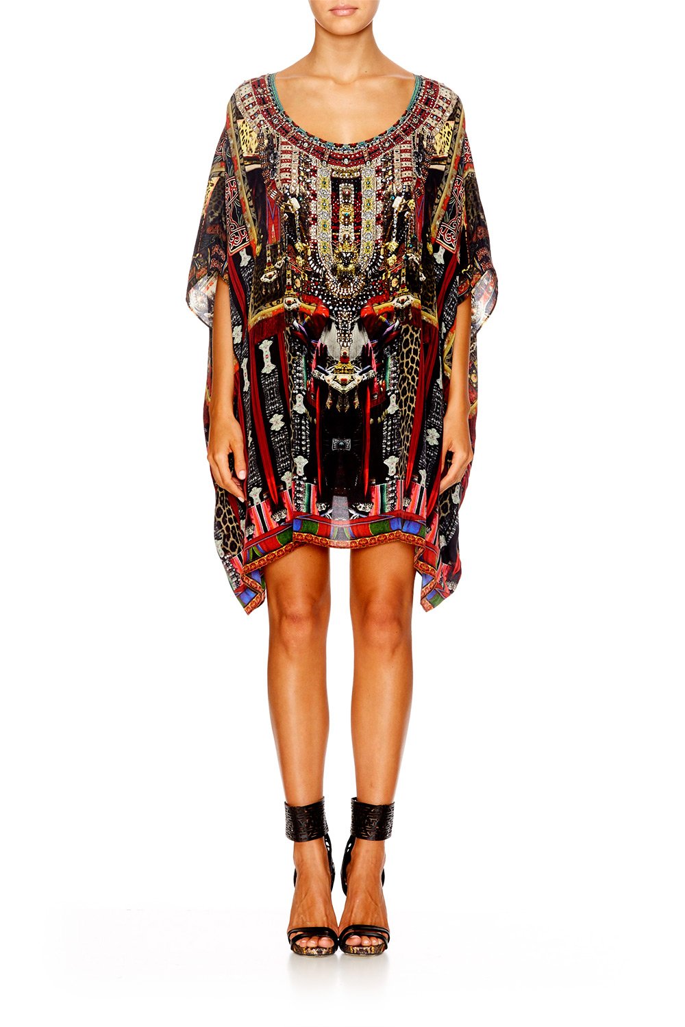 IN A DALAI DAZE SHORT ROUND NECK KAFTAN