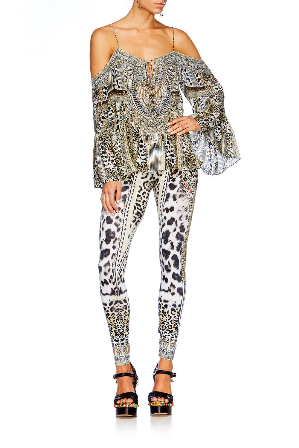 ANIMAL INSTINCT DROP SHOULDER TOP