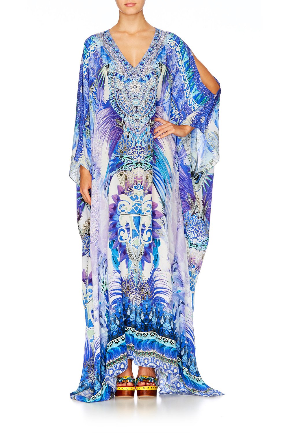 HEARTBEATS DRUMBEATS SPLIT FRONT & SLEEVE KAFTAN