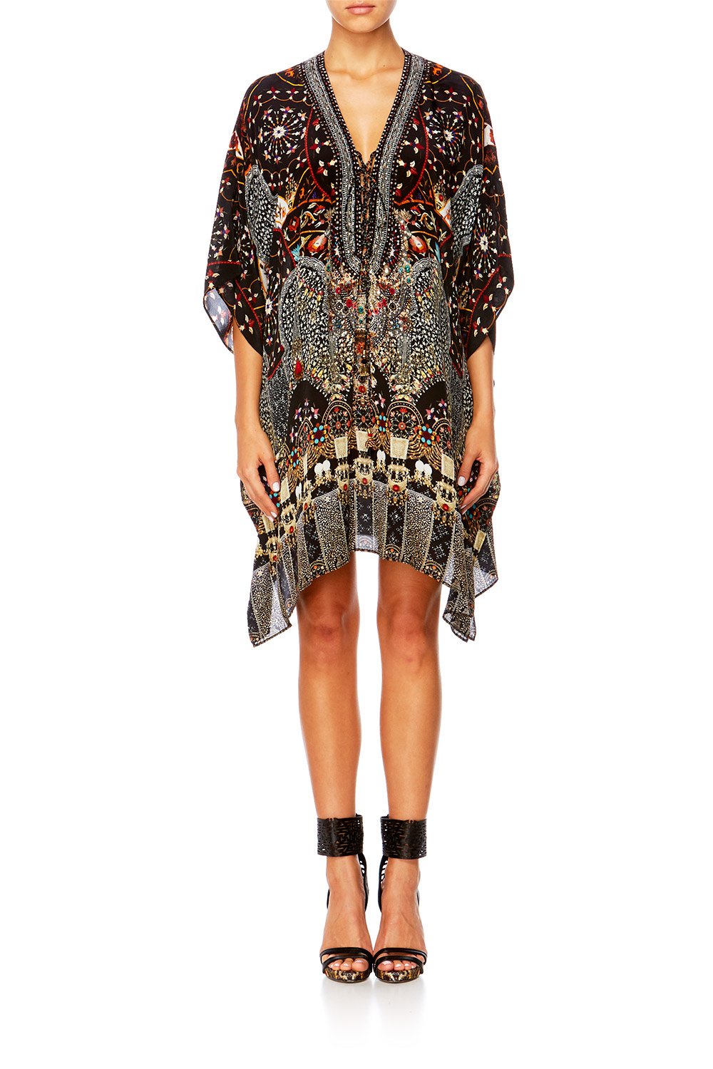 CHAMBER OF REFLECTIONS SHORT LACE UP KAFTAN