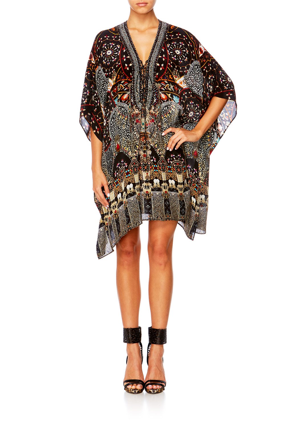 CHAMBER OF REFLECTIONS SHORT LACE UP KAFTAN