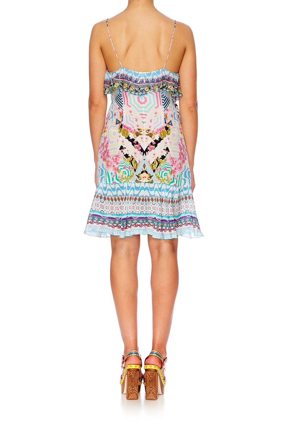 UNDER MY WRAP DRESS WITH FRILL