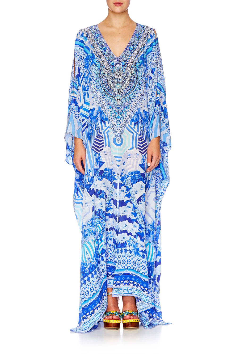 THROWING SHADE SLIT FRONT & SLEEVE KAFTAN