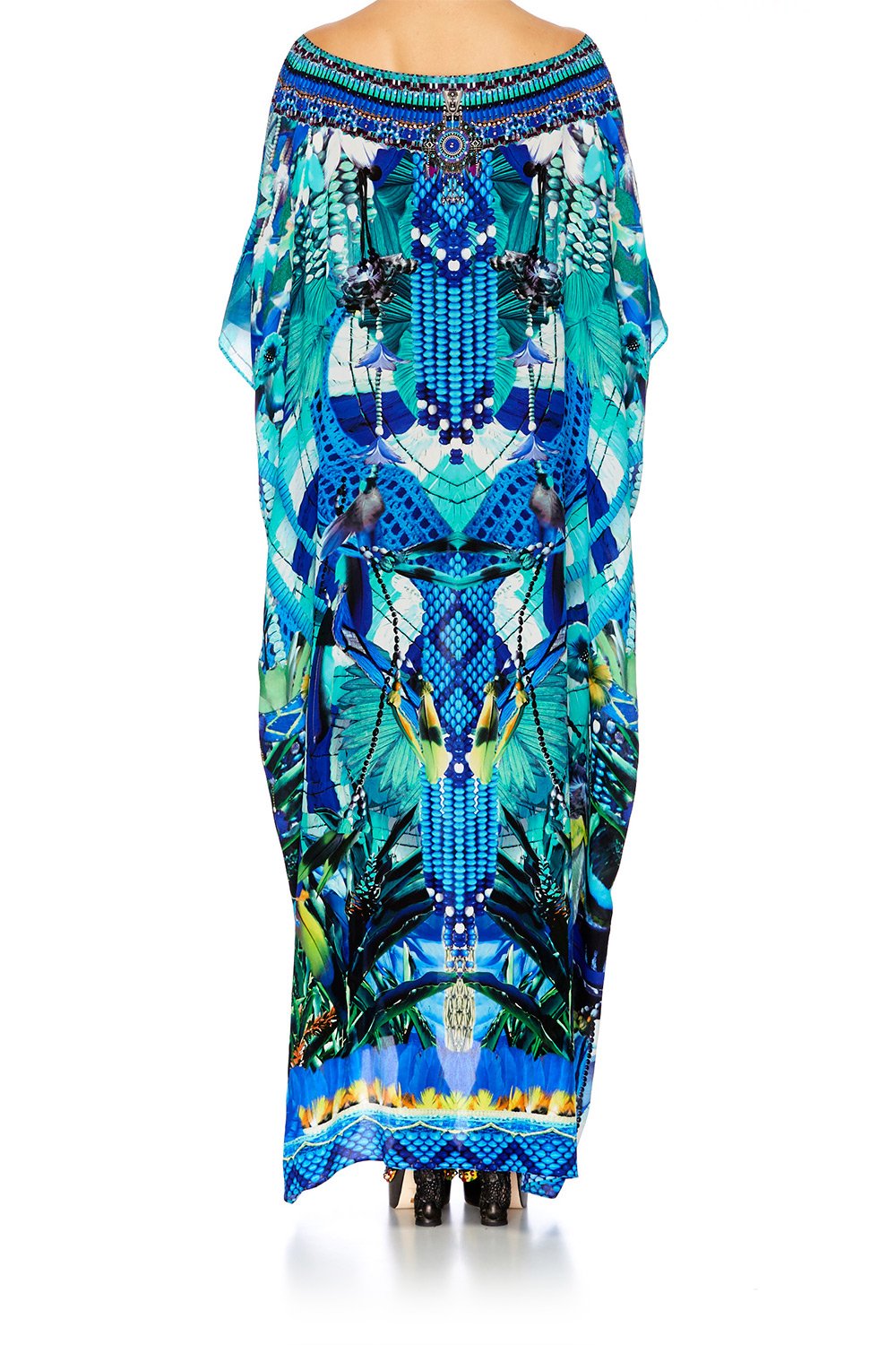 AMAZON AZURE ROUND NECK KAFTAN